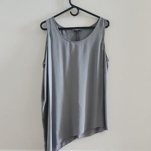Eileen Fisher Asymmetrical Gray Tank Top